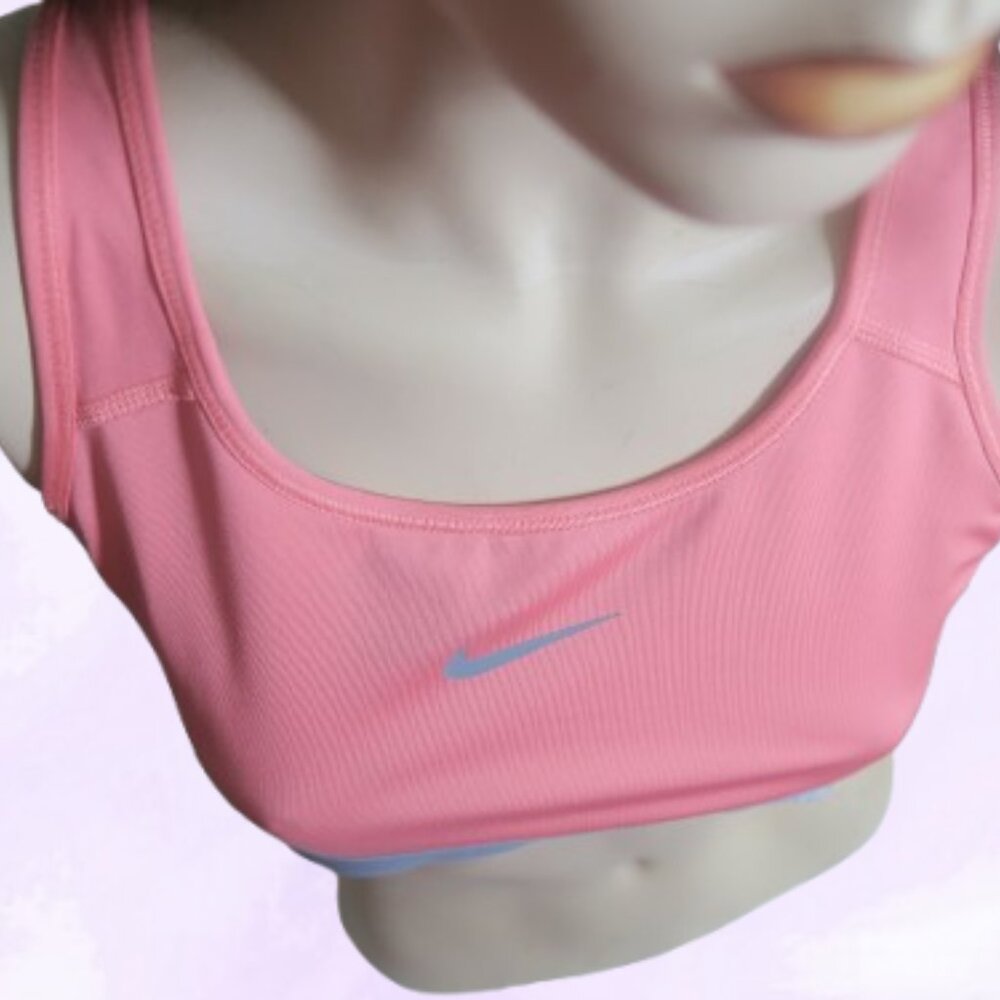 NIKE style 589420-601 pro sports bra dri-fit dry fit in pink and gray size large - Picture 6 of 6